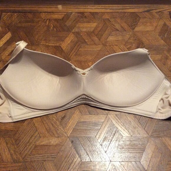 Torrid Curve 48D Bra 360 Back Smoothing Wire Free Push Up Plunge Back Close Nude - Picture 3 of 4